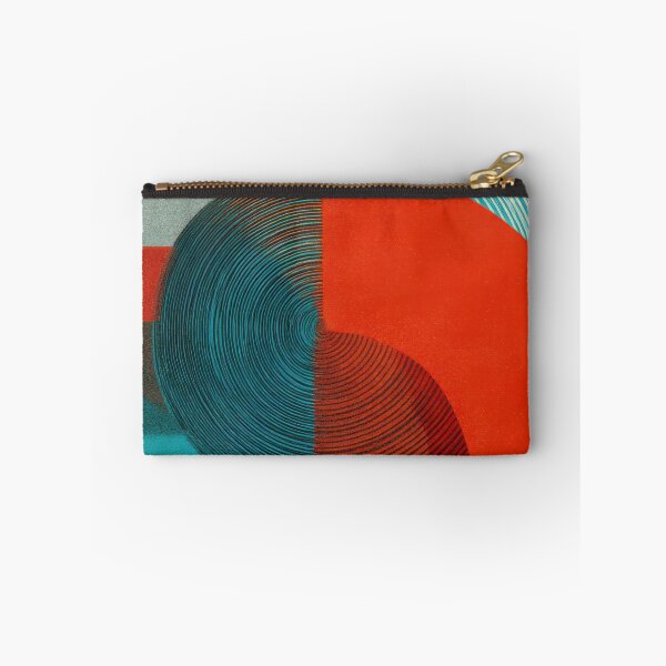 Item preview, Retro Modern Abstract in Red and Teal with Concentric Circles designed and sold by dawnleblanc55.