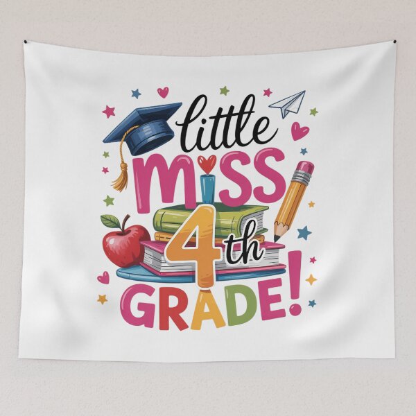 Item preview, Little Miss 4th Grade Back To School Cute Fourth Grade designed and sold by Sunset4Bones.