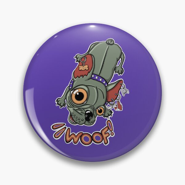 Item preview, "Woof!" says Maxim 5 | Punk French Bulldog designed and sold by LiseHoltArt.