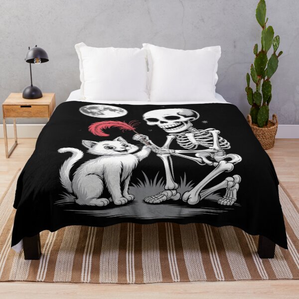 Item preview, Skeleton Cat Halloween Funny Cute Spooky designed and sold by savrmiller.