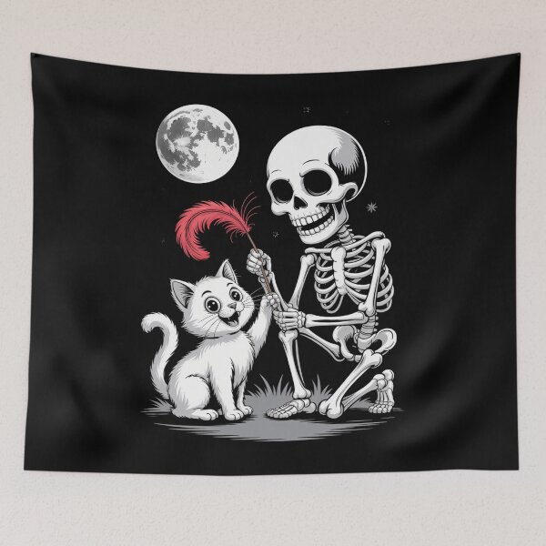 Item preview, Skeleton Cat Halloween Funny Cute Spooky designed and sold by savrmiller.
