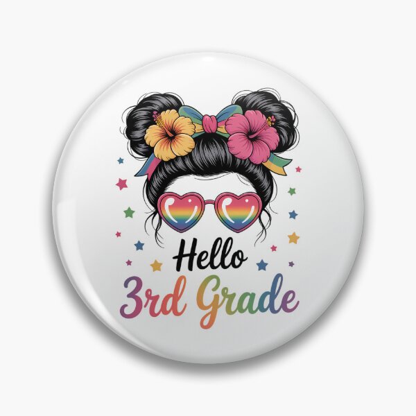 Item preview, Hello 3rd Grade Messy Bun First Day Of School designed and sold by Sunset4Bones.