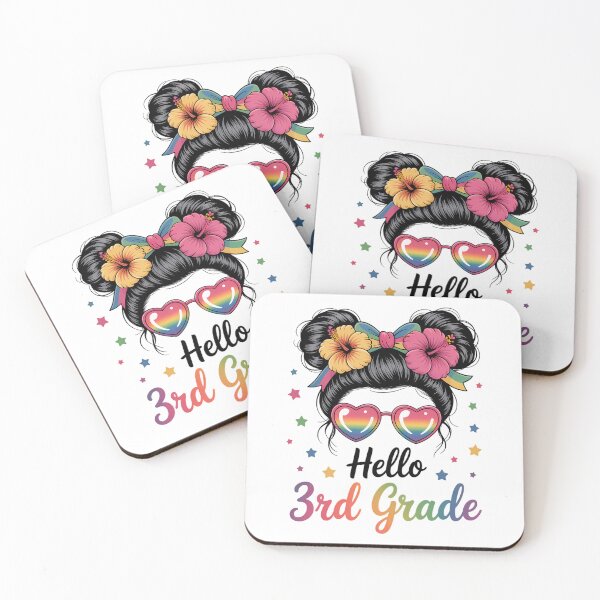 Item preview, Hello 3rd Grade Messy Bun First Day Of School designed and sold by Sunset4Bones.