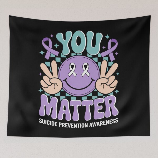 Item preview, Suicide Awareness Mental Health Smile Face designed and sold by savrmiller.