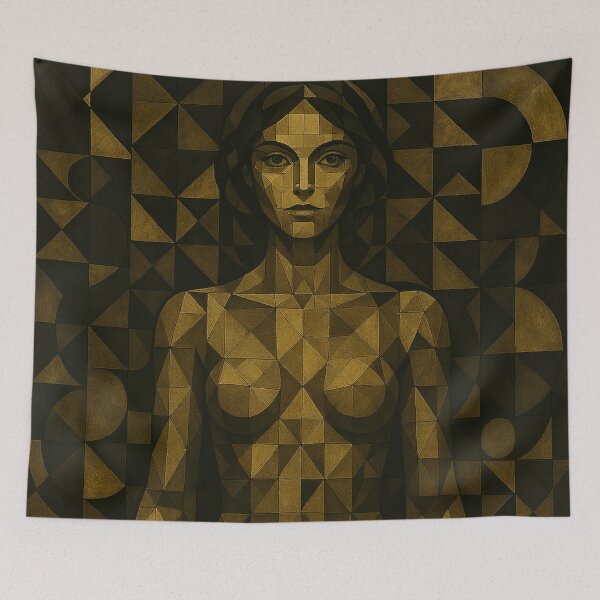 Item preview, Geometric Golden Woman Body designed and sold by JonelleTshirts.