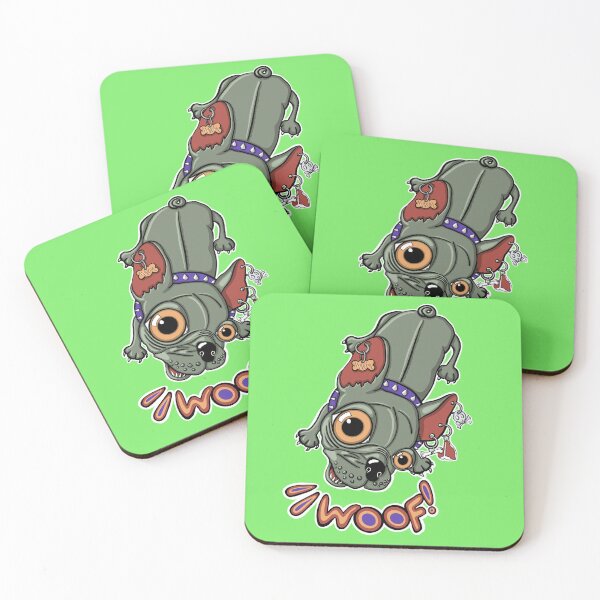 Item preview, "Woof!" says Maxim 6 | Punk French Bulldog designed and sold by LiseHoltArt.