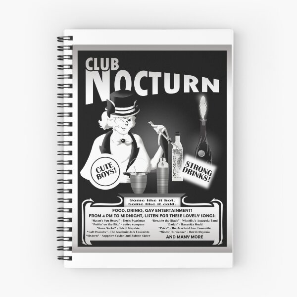 Artikelvorschau, Club Nocturn Werbung; Essen und Getränke entworfen und verkauft von IrregularCanvas.