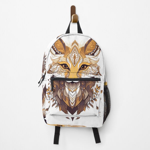 Item preview, Boho Fox Head in Ornate Tribal Style with Autumn Tones designed and sold by PaintbrushPlace.