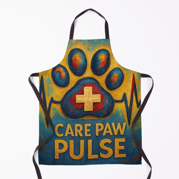 Item preview, Care Paw Pulse – Nurse + Pet Minimal Badge Tee/Hoodie designed and sold by TONSNAP.