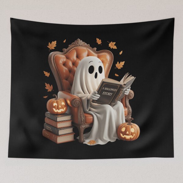 Item preview, Ghost Book Reading Pumpkin Halloween Teachers designed and sold by brynatshop.