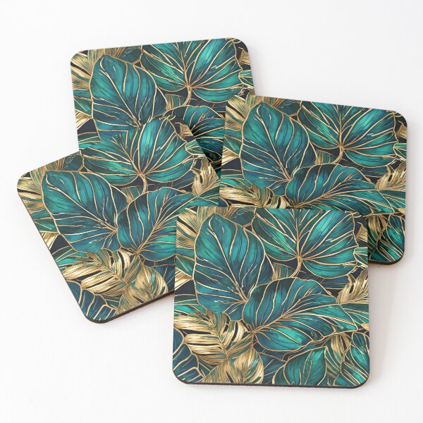 Item preview, Emerald Gold Foliage  in Thai patternstyle  designed and sold by idostudio.