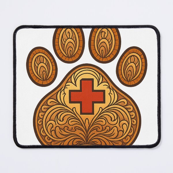 Item preview, Therapy Paw Nurse – Nurse & Pet Therapy Badge Tee/Hoodie designed and sold by TONSNAP.