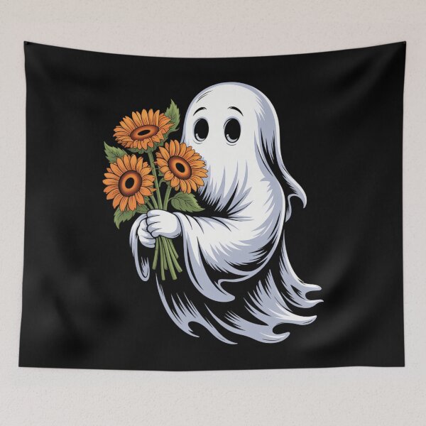 Item preview, Floral Spooky Aesthetic Halloween Ghost designed and sold by aidenpier.