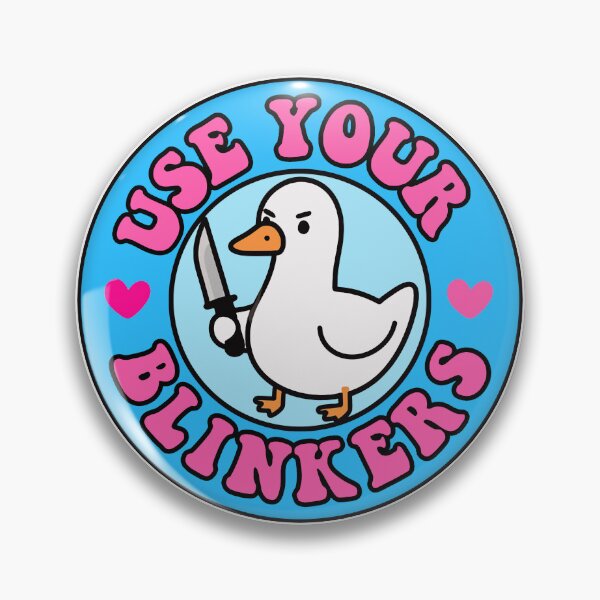 Item preview, Use Your Blinkers Funny Goose Meme Cute Bumper designed and sold by TinyPanic.