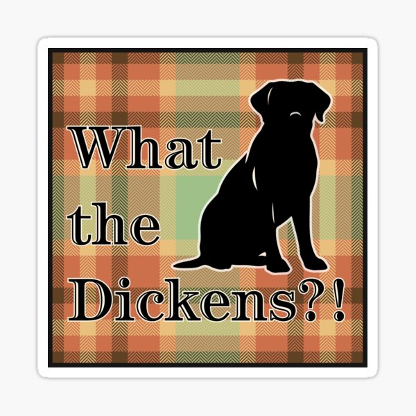 Vista previa del artículo con la obra «¡¿Qué demonios?! - Silueta de perro negro sobre tela escocesa, inspirada en Grantchester», diseñado y vendido por Always, Laura Beth.