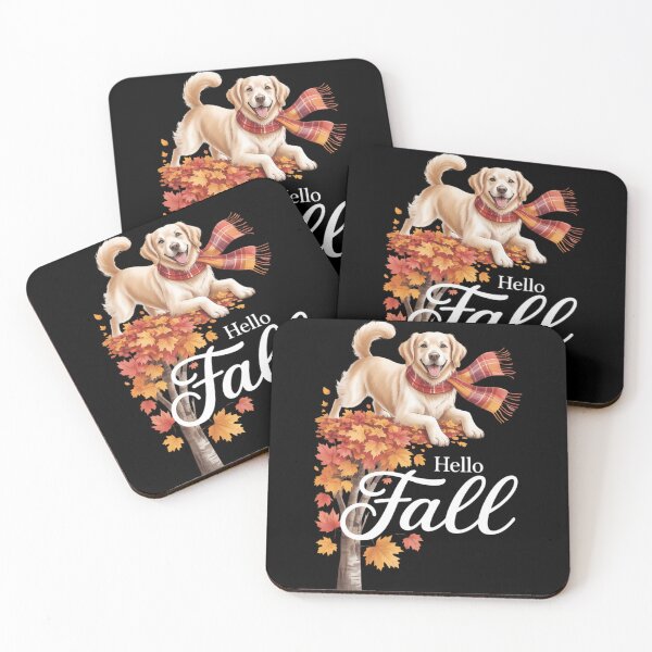 Item preview, Hello Fall Tree Thanksgiving Dog Lover Golden Retriever designed and sold by brynatshop.
