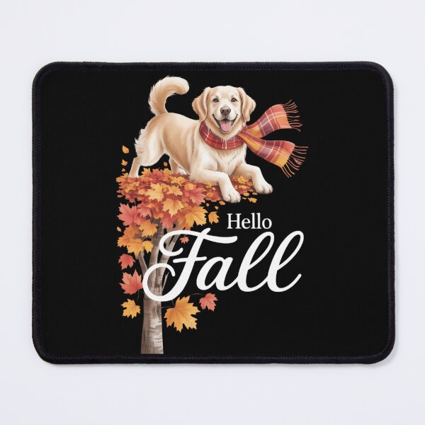 Item preview, Hello Fall Tree Thanksgiving Dog Lover Golden Retriever designed and sold by brynatshop.