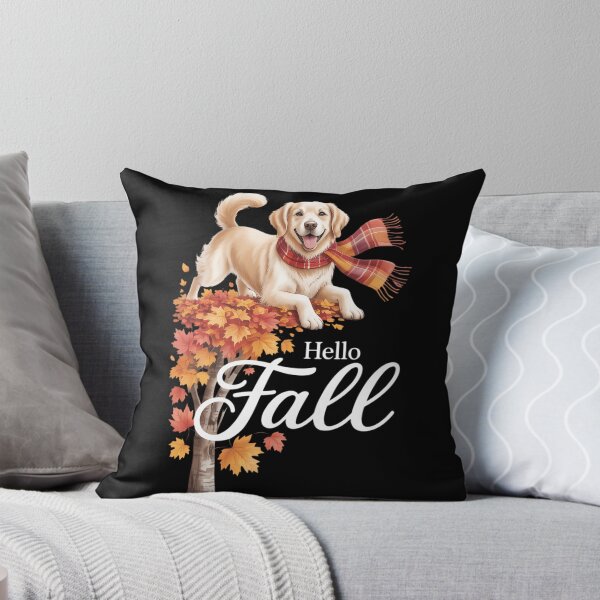 Item preview, Hello Fall Tree Thanksgiving Dog Lover Golden Retriever designed and sold by brynatshop.