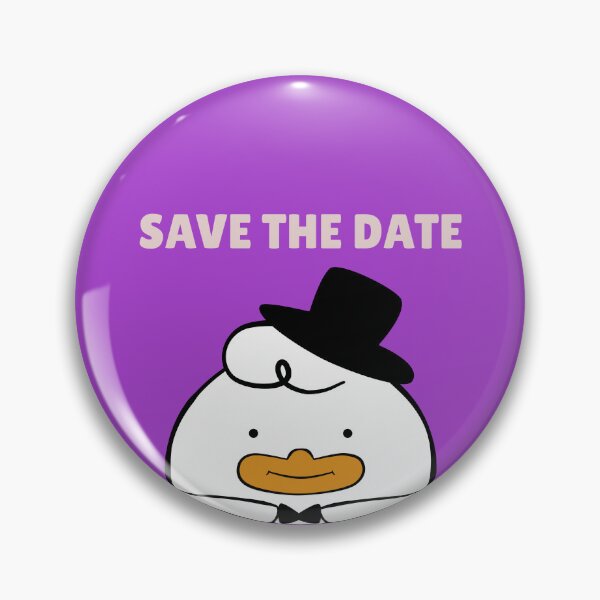 Item preview, Save the date with cute duck illustration  designed and sold by Lwahniarts.