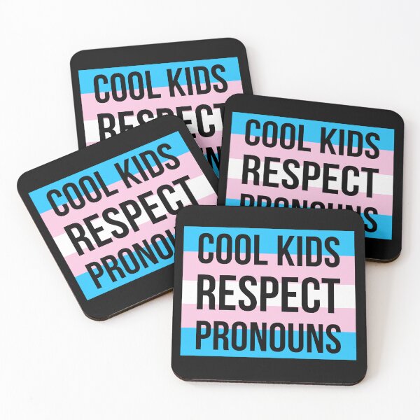 Item preview, Cool kids respect pronouns  designed and sold by Rachel the Artist .