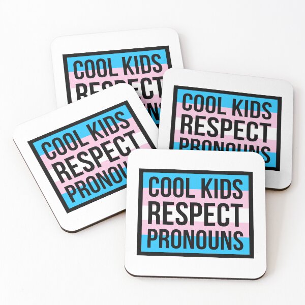 Item preview, Cool kids respect pronouns  designed and sold by Rachel the Artist .
