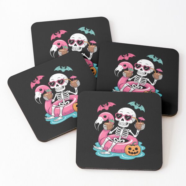 Item preview, Funny Skeleton Flamingo Cute Halloween Spooky designed and sold by aidenpier.