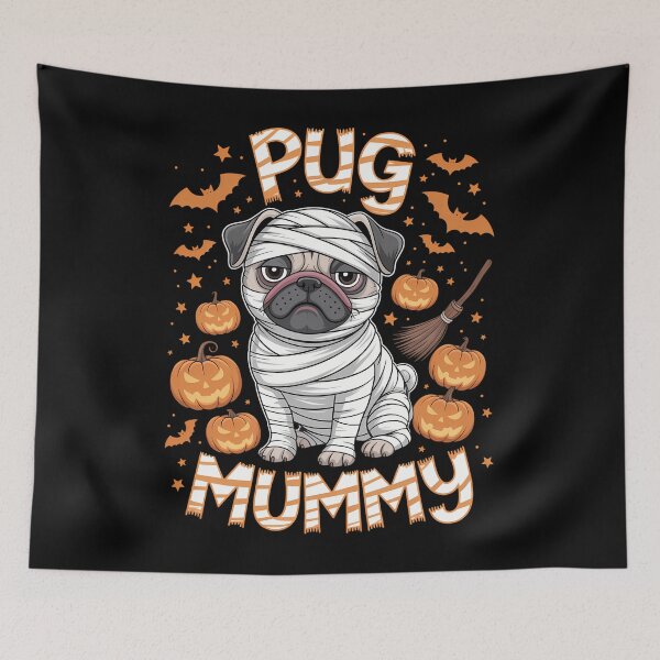 Item preview, Halloween Pug Funny Mummy designed and sold by brynatshop.
