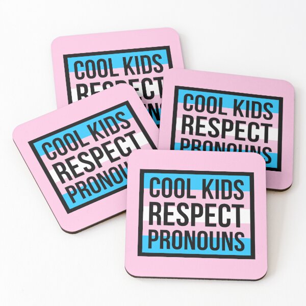 Item preview, Cool kids respect pronouns  designed and sold by Rachel the Artist .