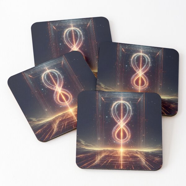 Item preview, A cosmic portal with a glowing infinity symbol designed and sold by The Cosmic Nexus.