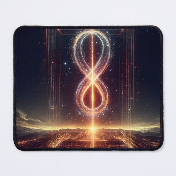Item preview, A cosmic portal with a glowing infinity symbol designed and sold by The Cosmic Nexus.
