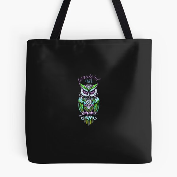 Item preview, cool beautiful colorful owl designed and sold by mariana adel.