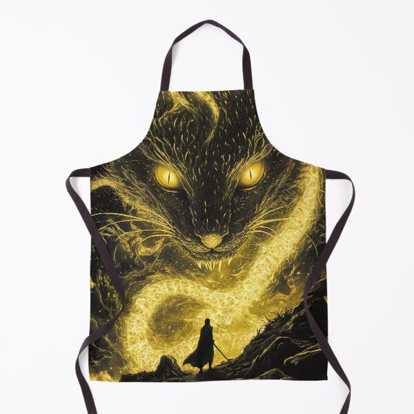 Item preview, Facing Fiery Spirit Cat Under Golden Inferno Sky designed and sold by earlobejerk.