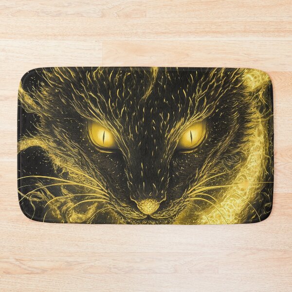 Item preview, Facing Fiery Spirit Cat Under Golden Inferno Sky designed and sold by earlobejerk.