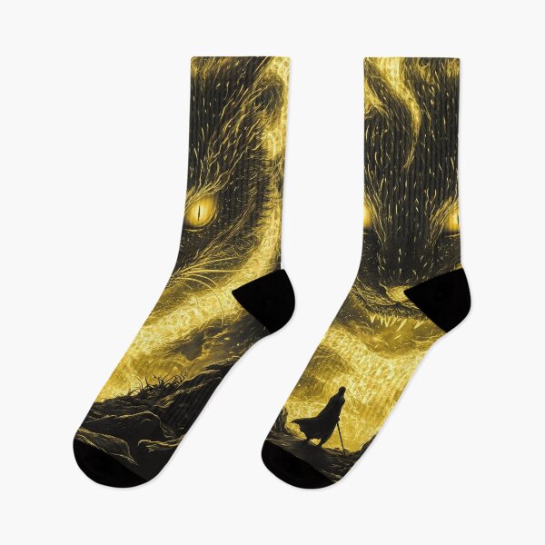 Item preview, Facing Fiery Spirit Cat Under Golden Inferno Sky designed and sold by earlobejerk.