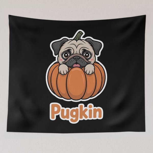 Item preview, Pugkin Pug Pumpkin Halloween Thanksgiving Dog designed and sold by brynatshop.
