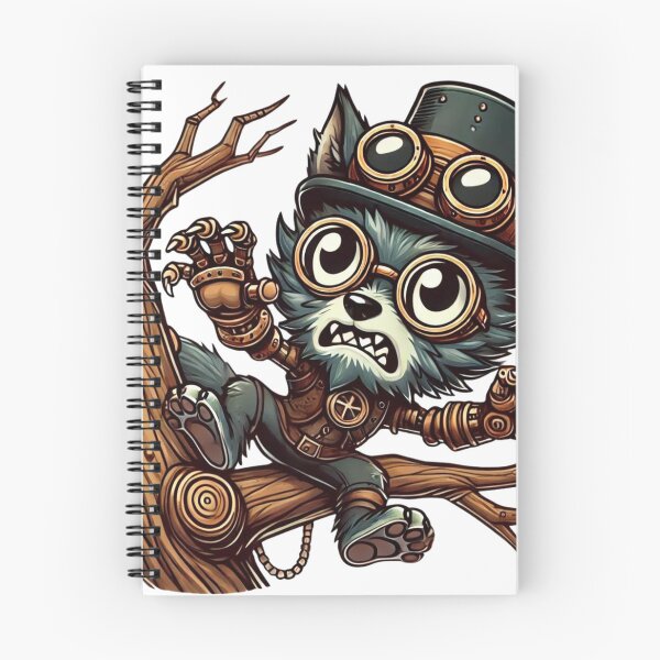 Item preview, Steampunk Wolf Climbing a Tree designed and sold by takeng07.