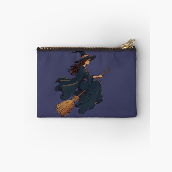 Item preview, Young Witch Sat Astride A Besom Vector Art designed and sold by taiche.