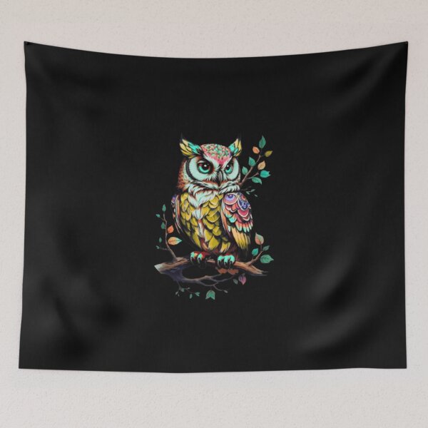 Item preview,  beautiful colorful owl designed and sold by mariana adel.