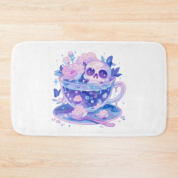 Item preview, pastel goth Skull Tea designed and sold by craftyaliens.