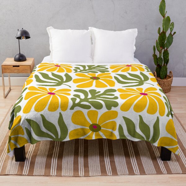 Item preview, Yellow and Green Abstract Groovy Flower Pattern designed and sold by shazdesign24.