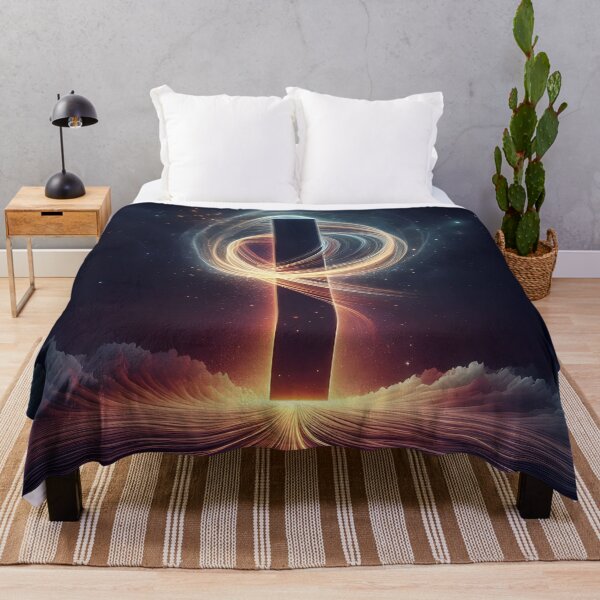 Item preview, A glowing monolith (1) amidst cosmic energy and stars. designed and sold by The Cosmic Nexus.