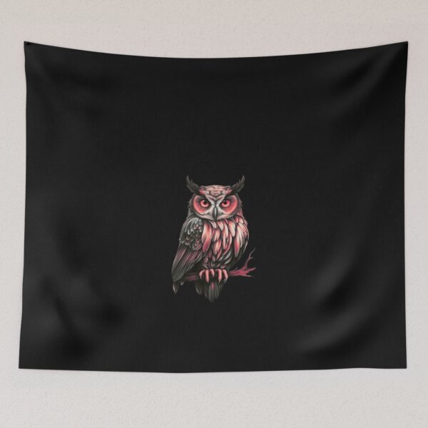 Item preview, pink and gray cute owl designed and sold by mariana adel.