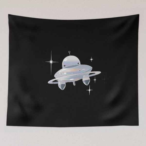Item preview, Cosmic Metallic Saucer Looking Over Space designed and sold by FWLKIT.