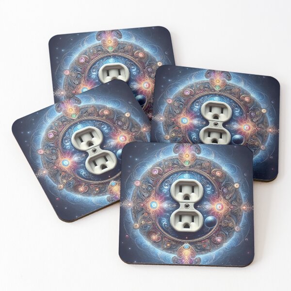 Item preview, An electrical outlet in a cosmic, ornate design designed and sold by The Cosmic Nexus.