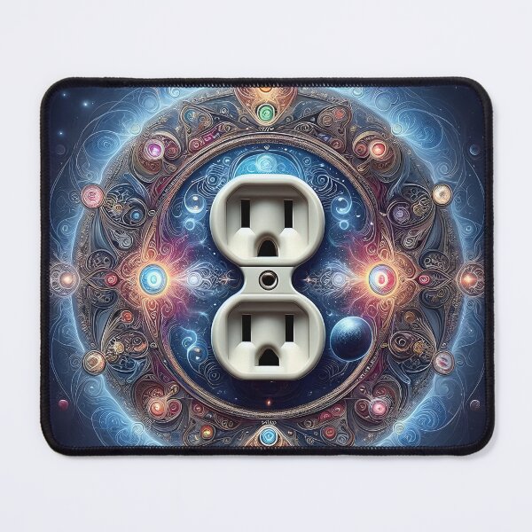 Item preview, An electrical outlet in a cosmic, ornate design designed and sold by The Cosmic Nexus.