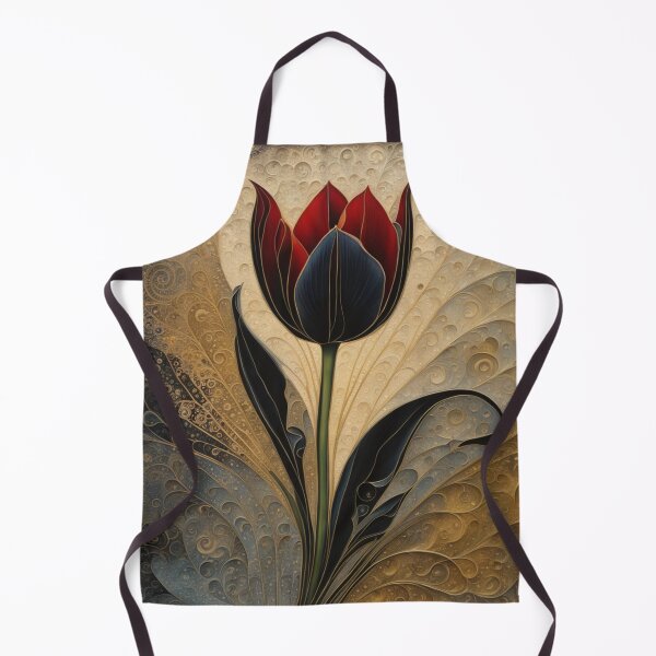 Item preview, Luxurious Red Tulip with Gold Filigree designed and sold by purplesensation.