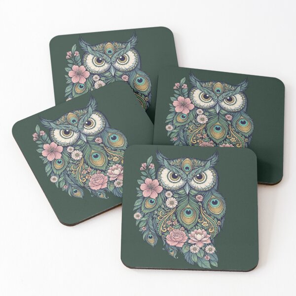 Item preview, Mystical Floral Ornamental Owl designed and sold by EsenciaZen.