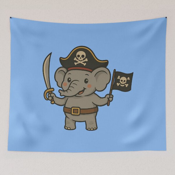 Item preview, Adorable Pirate Elephant designed and sold by k3rstman1.