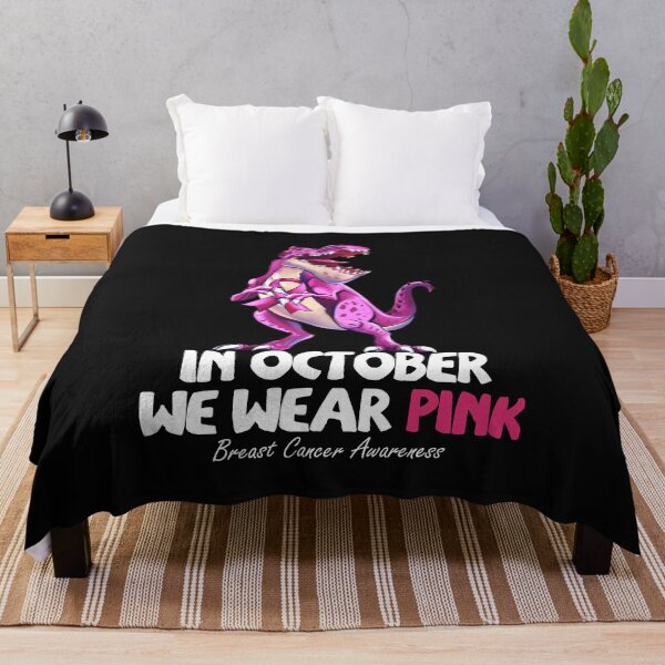 Item preview, Dinosaur In October We Wear Pink Breast Cancer Awareness designed and sold by facegm.