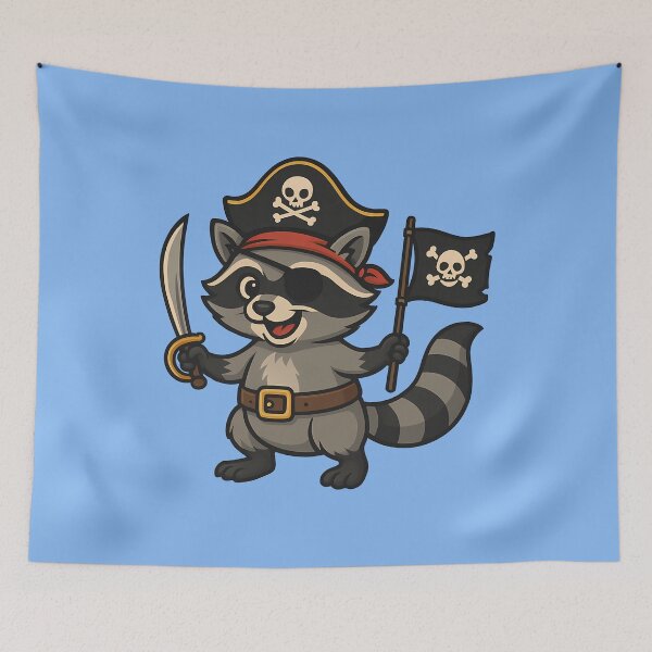 Item preview, Adorable Pirate Raccoon designed and sold by k3rstman1.
